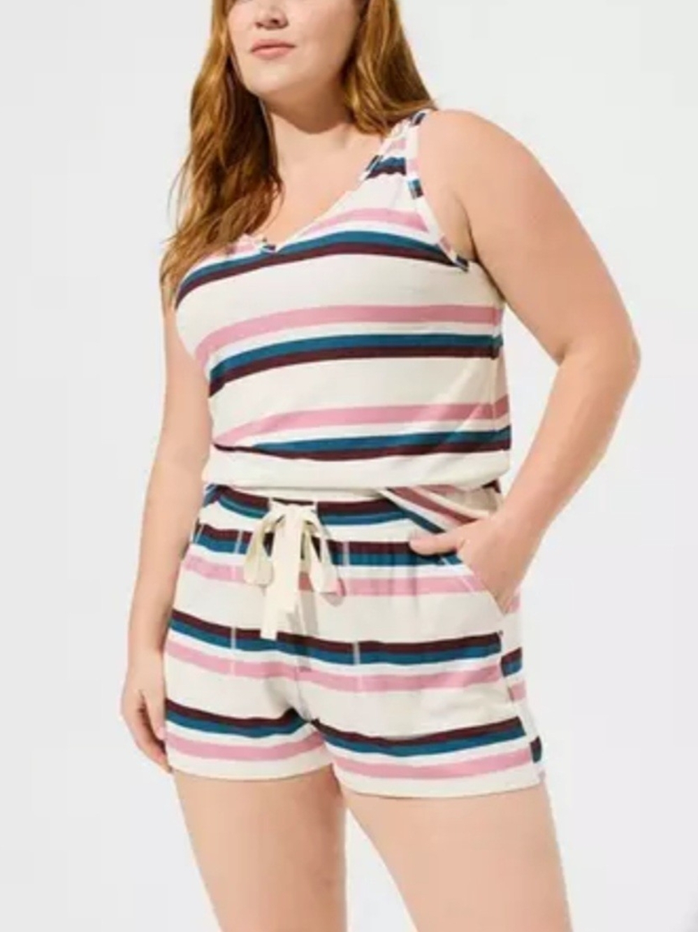TORRID Super Soft Rib Knit Lounge Set Multi Stripe